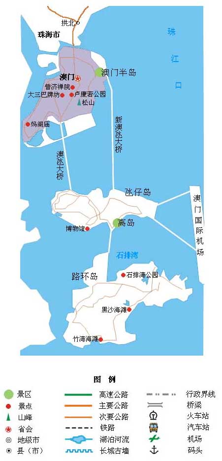 澳门景点地图